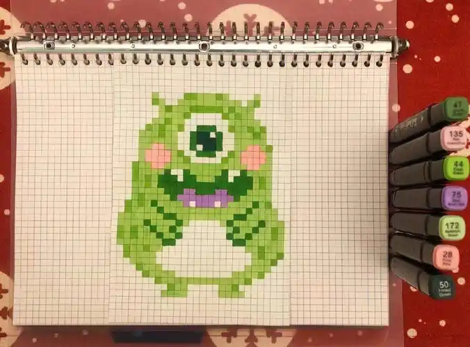 临摹像素画小怪兽