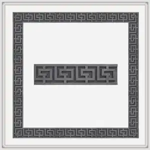 仿古砖雕线条窗套门框线中式复古影壁照壁边框装饰青砖回纹线10cm