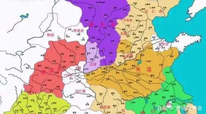 唐末藩镇割据图