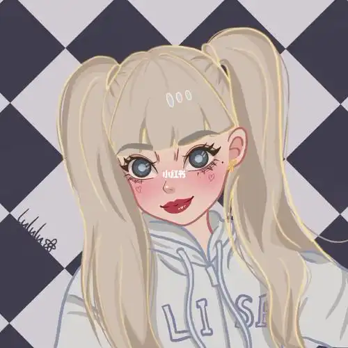 卡通头像绘画视频过程blackpinklisa