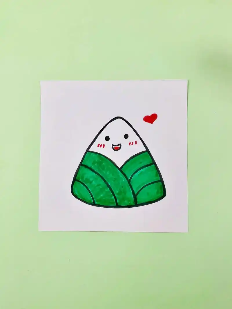 粽子简笔画.,端午节粽子这样画,简单又可爱#简笔画 #幼儿园 - 抖音