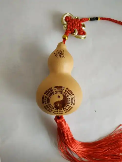 批发天然葫芦白皮葫芦工艺葫 雕刻八卦葫芦手工烙铁上色八卦葫芦