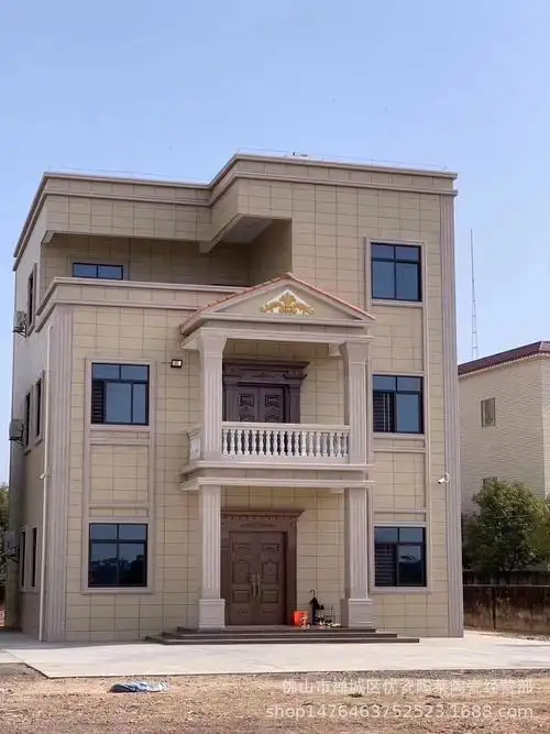 乡村别墅罗马柱瓷砖大门柱子围墙外墙瓷砖无线拼花仿大理石窗套线