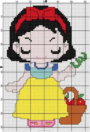 拼拼豆豆图纸 迪士尼动画 - 白雪公主和七个小矮人