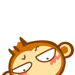 猴子比划鄙视歪头gif动图_动态图_表情包下载_soogif