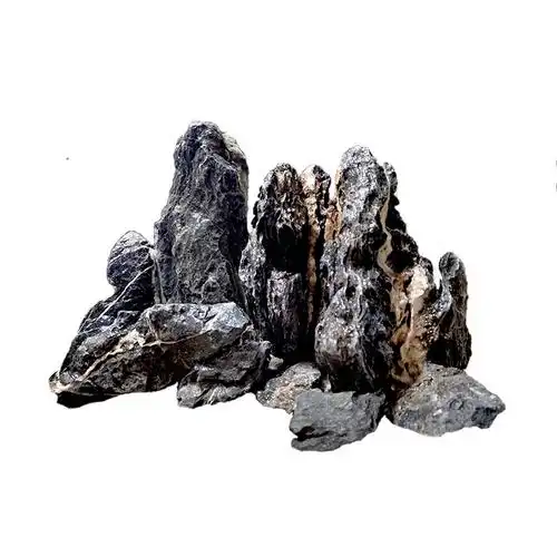 精选酸洗青龙石松皮石鱼缸鱼缸造景大小观赏假山造景