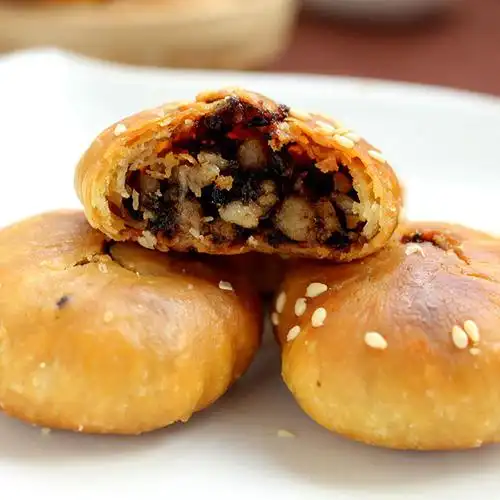 黄山烧饼正宗特产梅干菜扣肉饼小酥烧饼金华酥饼梅菜饼现做小烧饼_爱