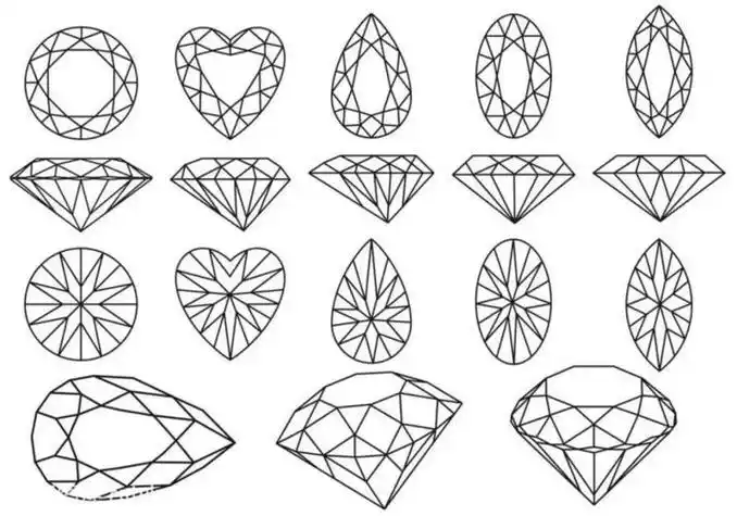 珠宝简笔画涂色