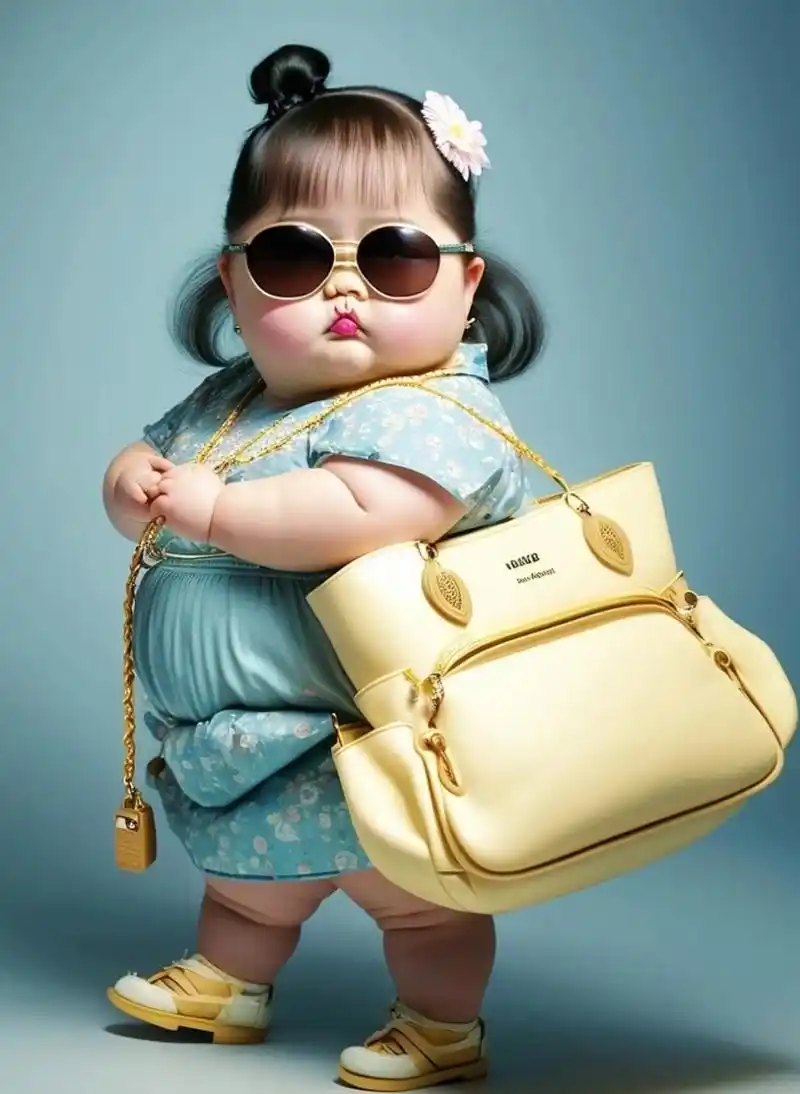 好可爱的时尚胖妞!