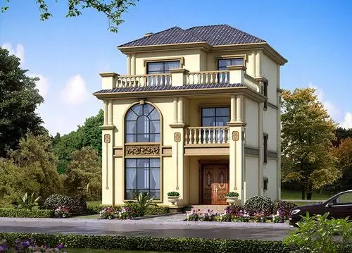 小面宽的房子怎么设计好看?这两款三层小别墅来给你灵感