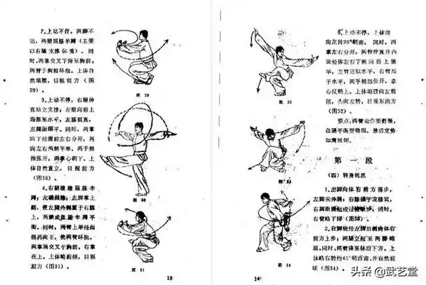 鹰爪拳套路动作图解,起势和第一段(原貌版)
