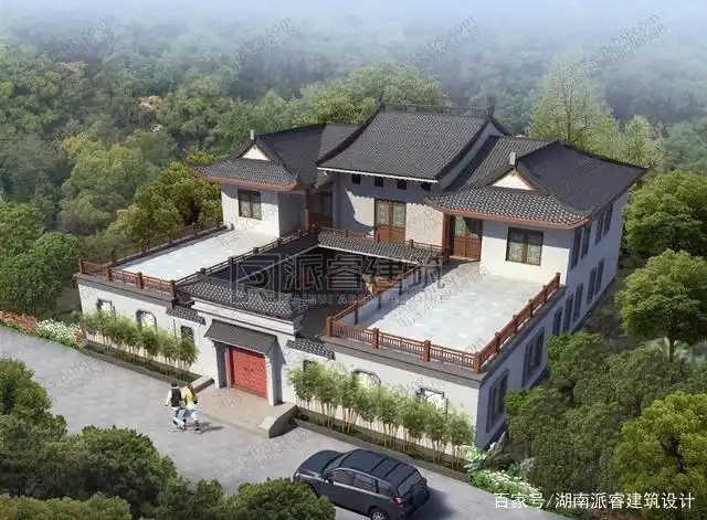 中式别墅:二层豪华四合院