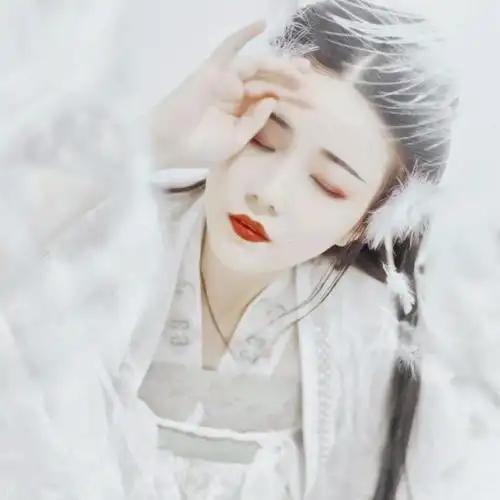 古风头像白纱蒙眼女