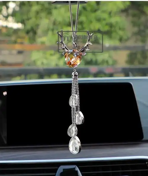 车上挂件汽车挂件车内吊饰水晶一鹿平安创意车载挂饰品车上吊坠男士女