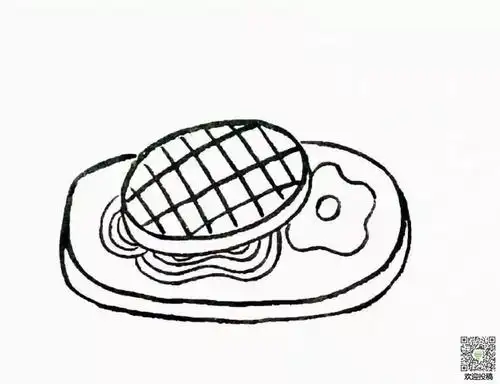 牛排的简笔画和颜色