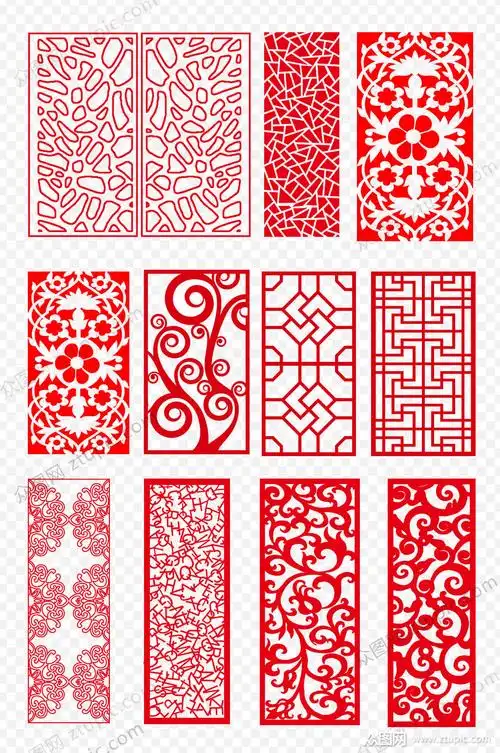欧式镂空窗花素材