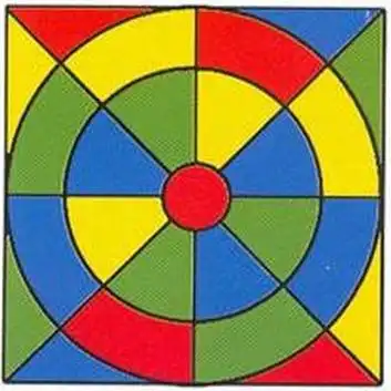 p>曼陀罗卡片是由红,黄,蓝,绿四种颜色组成的一组对称图形. /p>