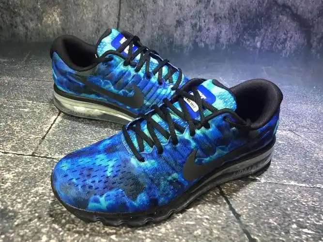 真标耐克 air max2017网面透气夜光跑步鞋918091-996男鞋