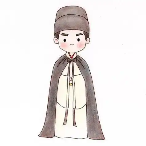 唳清响于单墀舞飞容于金阁鹤实为谦谦君子简笔画q版古代诗人孟浩然简