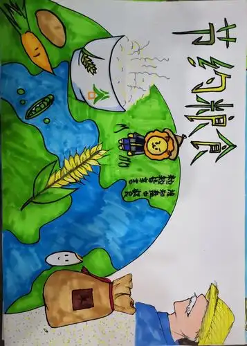 "杜绝铺张浪费 弘扬勤俭节约"绘画比赛活动进校园 写美篇优秀作品11