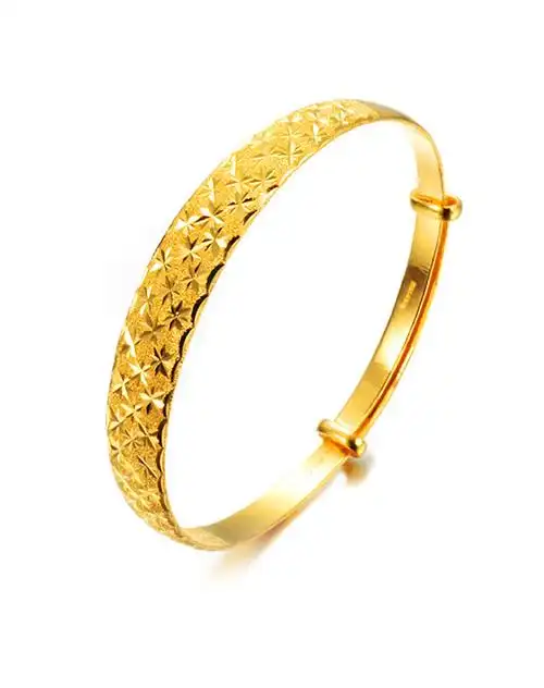 千足黄金手镯经典繁星26.13克