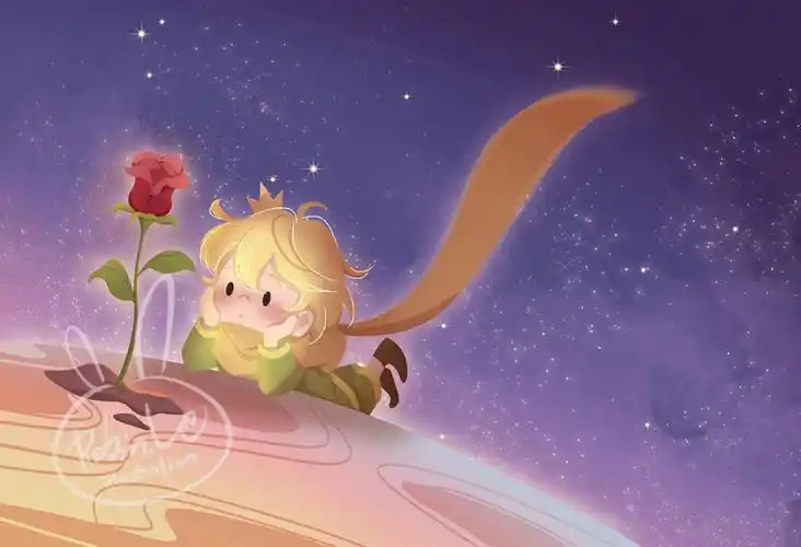 之前画的一点小王子插图,不过项目搁浅了,应该是没发出来,虽然我也不