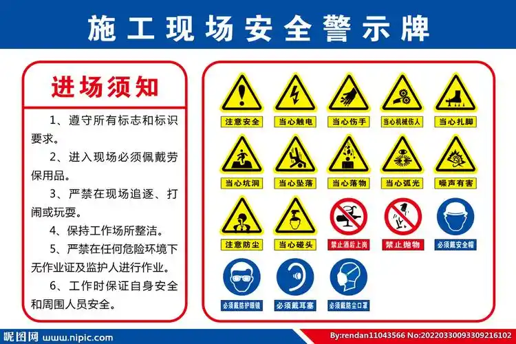 施工现场安全警示牌