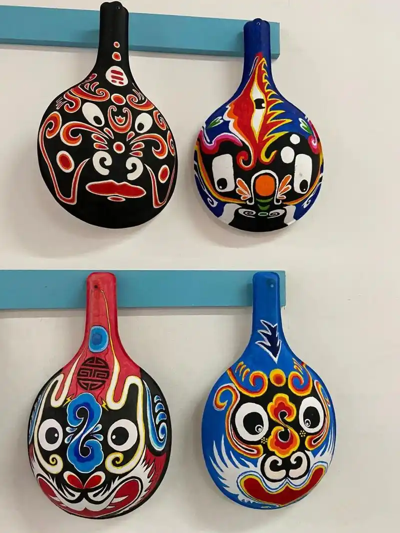 马勺脸谱 孩子们画的马勺脸谱