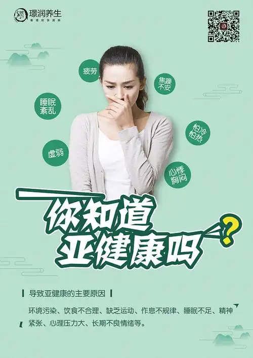 亚健康宣传海报