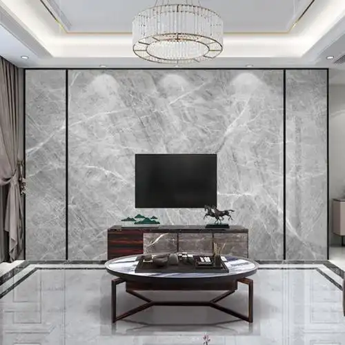 3d电视背景墙壁纸灰色大理石纹墙纸客厅沙发影视壁画无缝自粘墙布