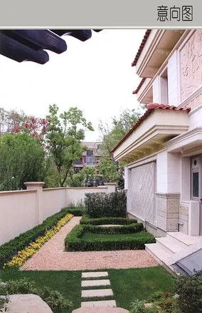 别墅入口花坛设计