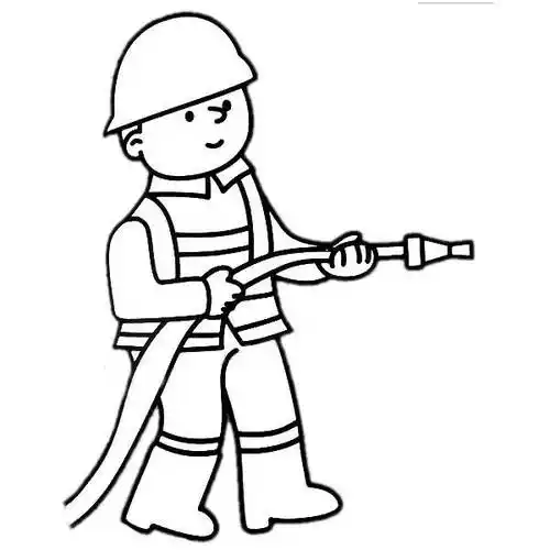 可爱的消防员简笔画图片消防员叔叔简笔画步骤教程人物|教你画一位