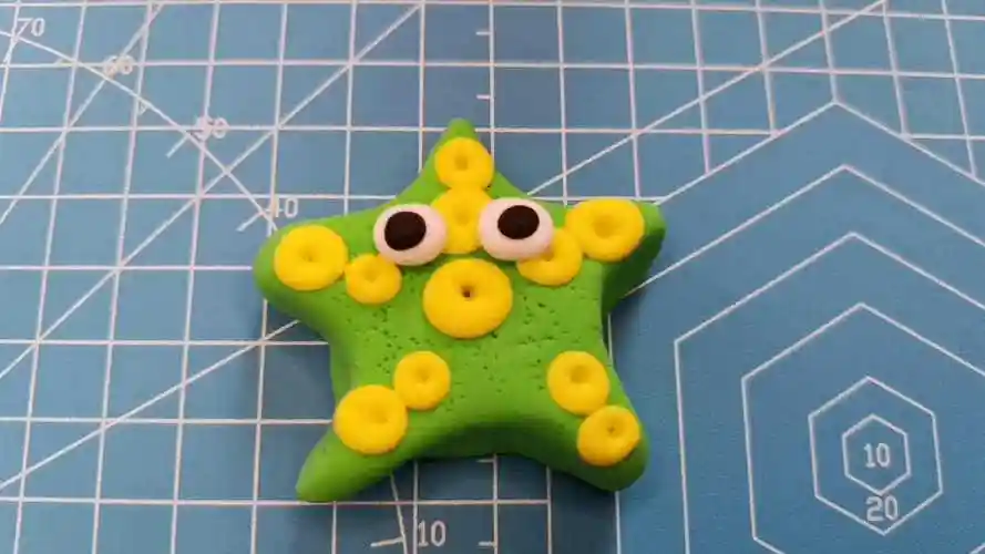 手工黏土橡皮泥海洋生物海星简单好做一看就会适合亲子互动