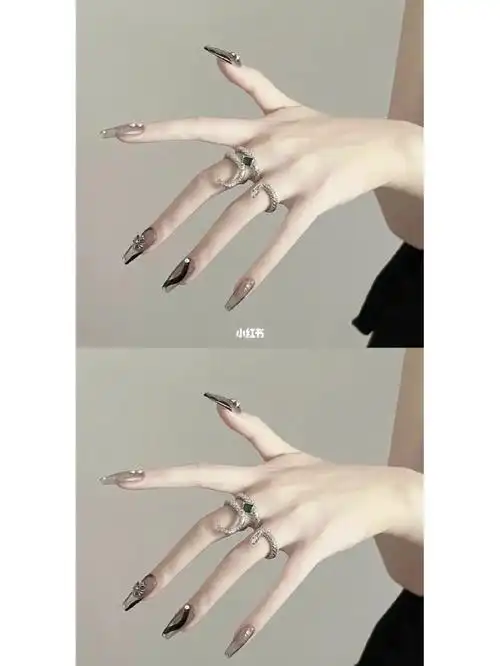 酷酷的长款美甲款式