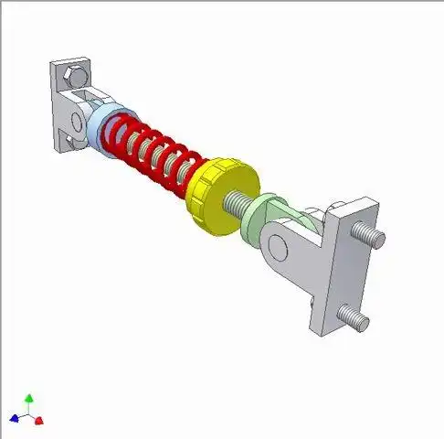 机构动画可调力大小的压缩弹簧