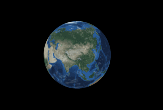 three.js 学习之自转的地球