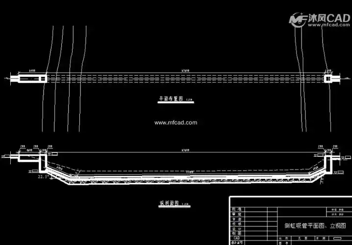 倒虹吸管的施工详图 - 管道相关图纸下载 - 沐风图纸