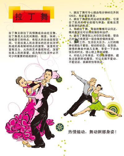 海报印制665展板素材816舞蹈 健身拉丁舞简介练习好处