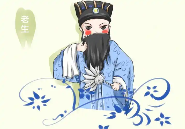 京剧角色一组京剧q版大胡子系列