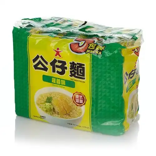 香港进口公仔面鸡蓉味103g5包袋装