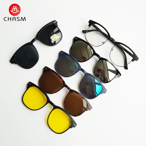 chasm近视太阳镜男士偏光开车墨镜全框两用五片装磁吸套镜配防蓝光