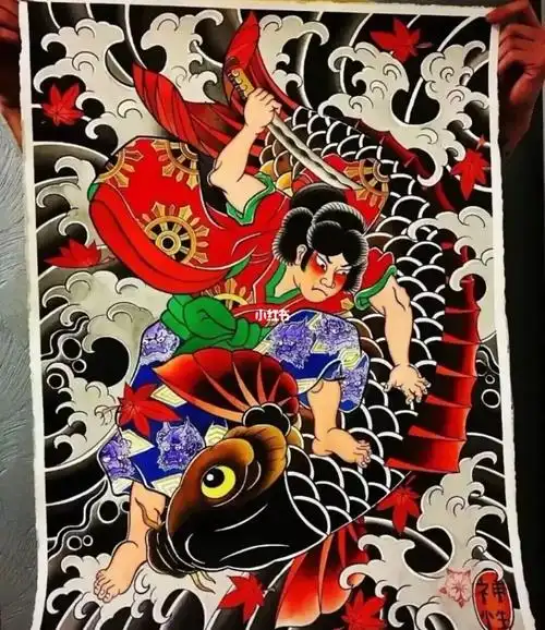 老传统人物介绍(8)西塔鬼若丸_老传统人物纹身手稿_美妆_彩妆_彩妆