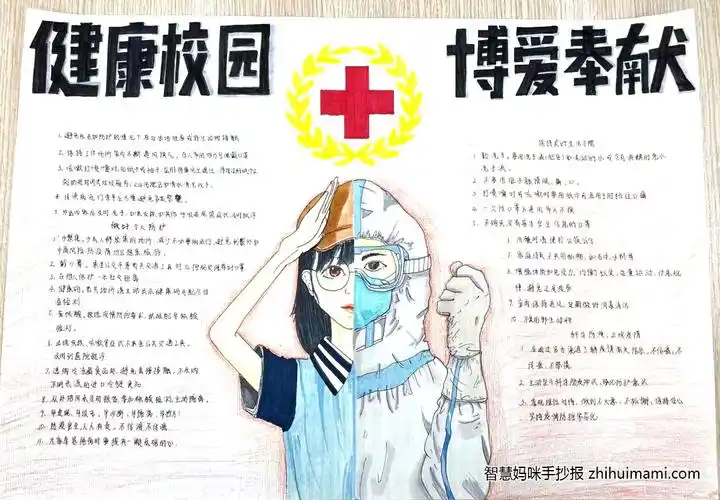 红十字博爱月主题手抄报绘画一等奖7张