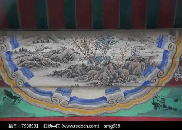 颐和园长廊画古代山水画
