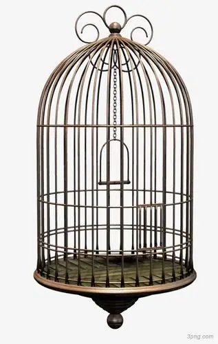 金属鸟笼png素材透明免抠图片-动植人物