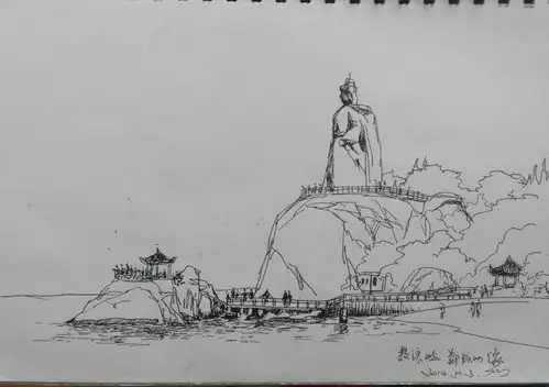 画缘一一速写篇(三) 我学画的基础一一旅游笔记一一作画的素材.愿随我