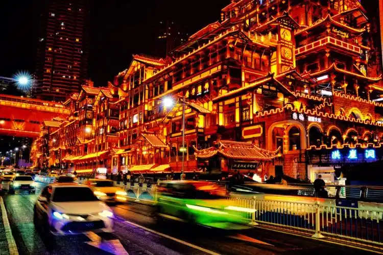 重庆旅游  #洪崖洞夜景  #灯光