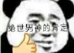 绝世男神的肯定(熊猫头表情包)_男神_绝世_熊猫_肯定表情