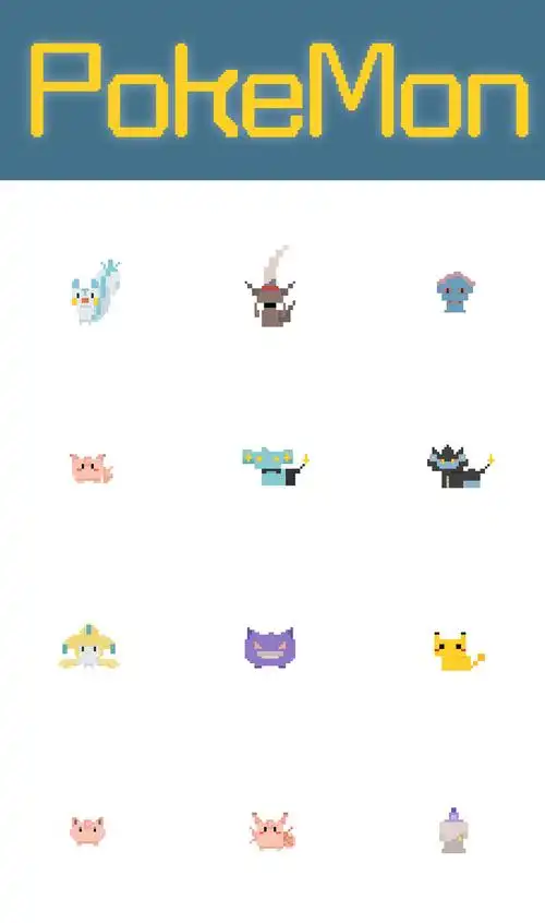 pokemongo精灵宝可梦像素画