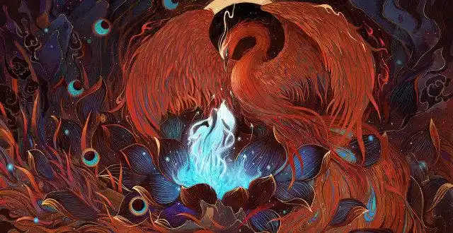 舍溪原创国风插画-《青龙》《白虎》《朱雀》《白虎》